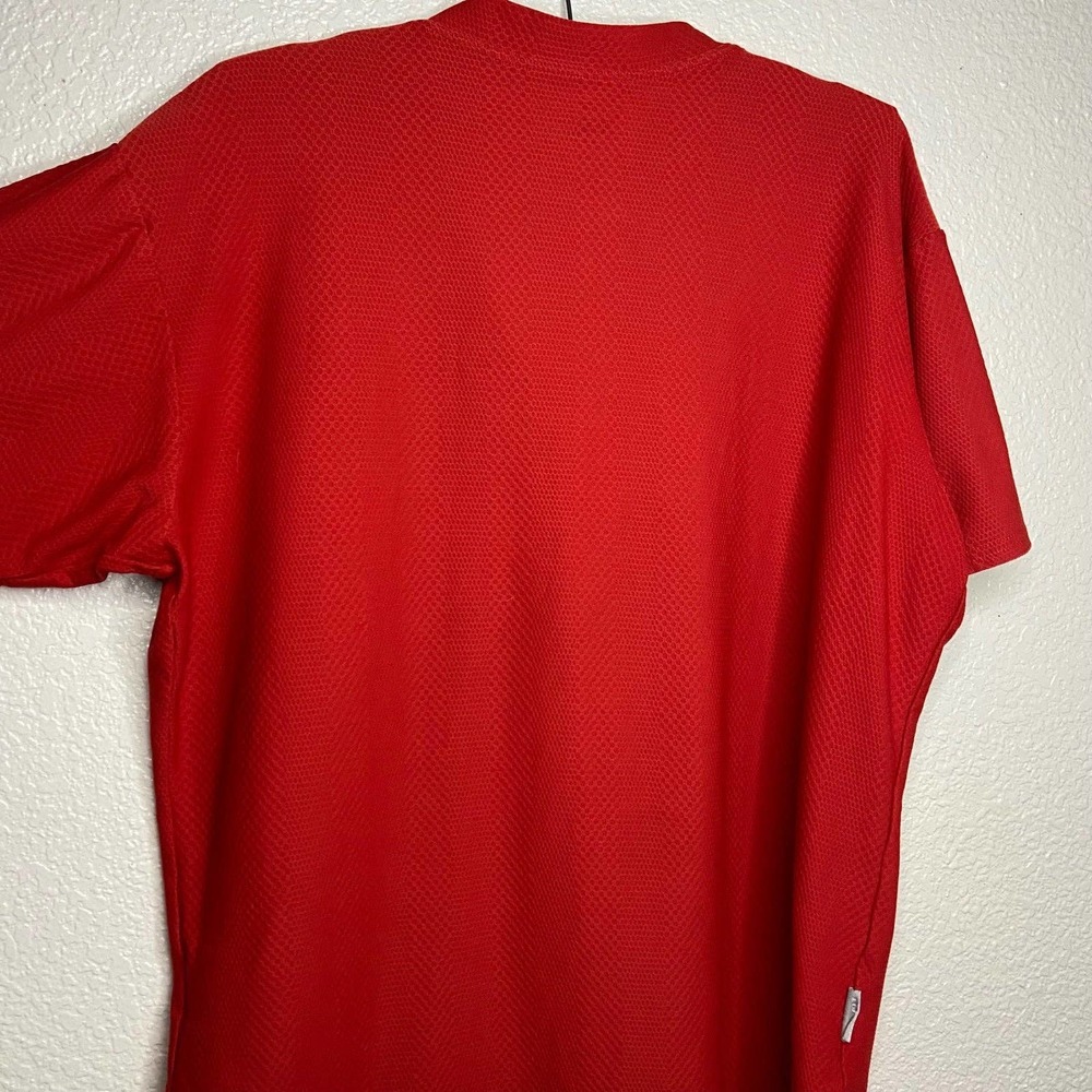 Nike Red Dri Fit Quarter Zip Short Sleeve Athletic Top - Picture 5 of 5